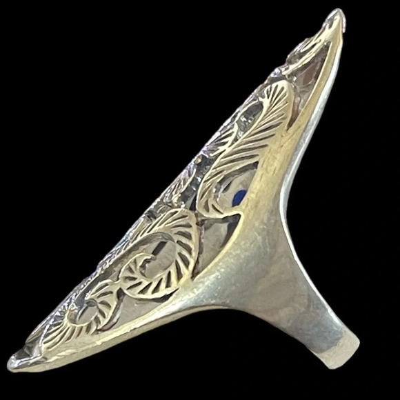 Floral Filigree Sterling Silver Ring - Picture 8 of 8